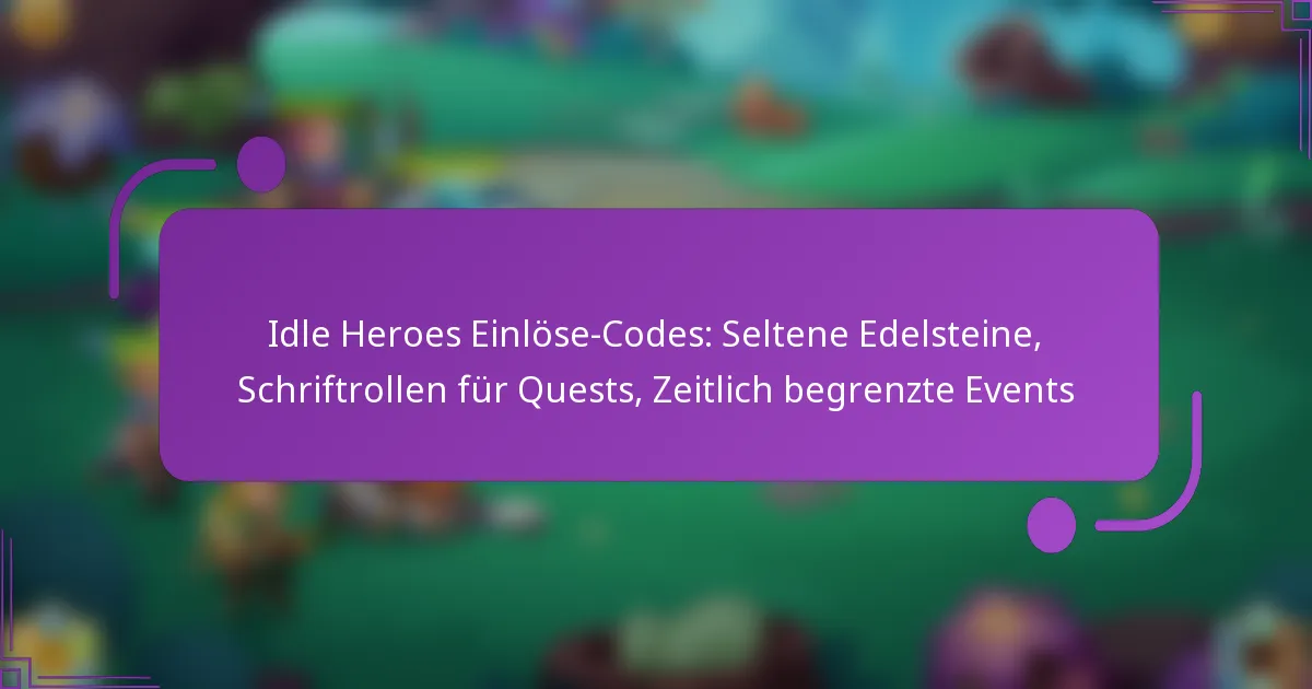 Idle Heroes Einlöse-Codes: Seltene Edelsteine, Schriftrollen für Quests, Zeitlich begrenzte Events
